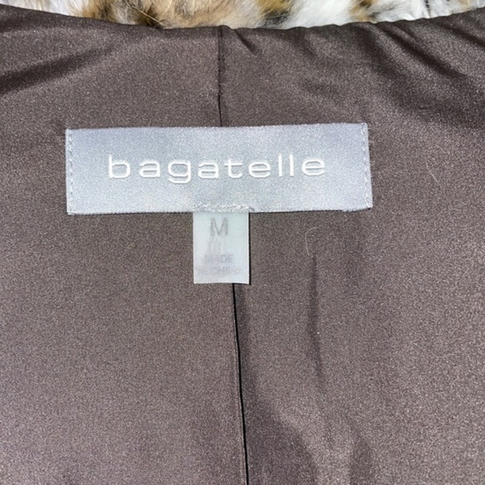 Bagatelle Genuine Rabbit Fur Long Vest High Collar Size Medium w/Pockets - Picture 8 of 10